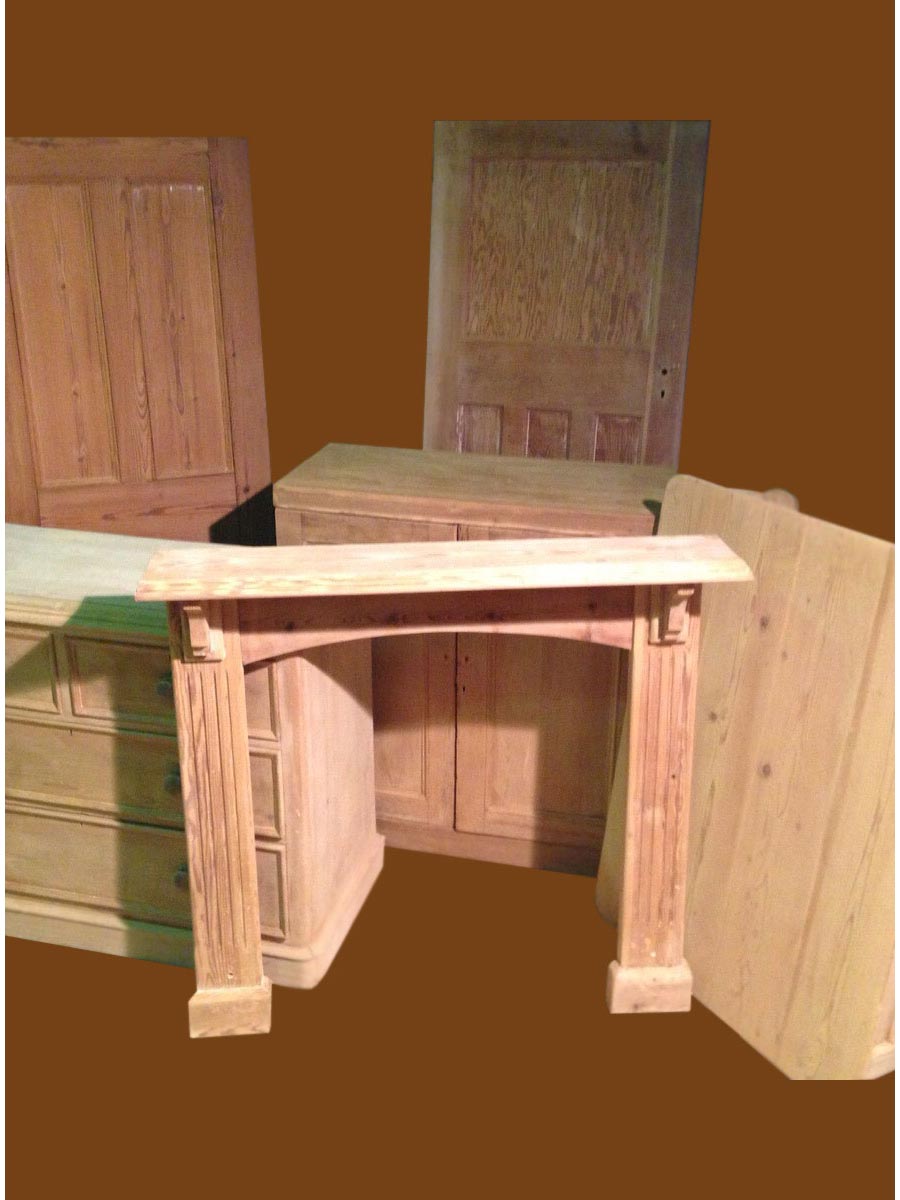 Stripped fire surround and other furniture